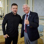 Volodymyr Zelenskyj och Lindsey Graham den 10 juli.