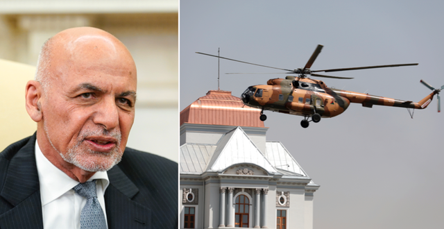 Ashraf Ghani / Helikopter som Ghani färdades i den 2 augusti TT