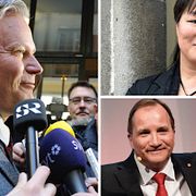 Hans Ekström, Yoomi Renström, Stefan Löfven och Carin Jämtin.