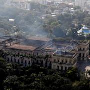 Nationalmuseum i Rio de Janeiro efter branden.