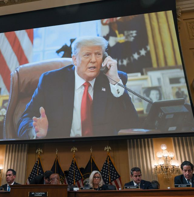 Three hearings from the House committee investigating Jan. 6 have undercut former President Donald J. Trump’s claims of a stolen election. KENNY HOLSTON / NYT