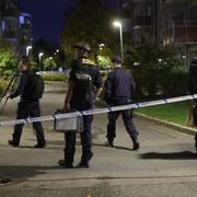 Polis på plats på Hisingen i Göteborg den 13 oktober.
