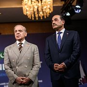 Pakistan premiärminister Muhammad Shehbaz Sharif och armechefen Asim Munir.