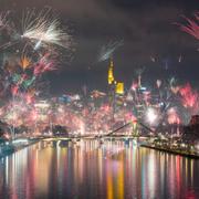 Fyrverkerier i tyska Frankfurt.