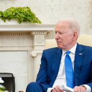 Ashraf Ghani och Joe Biden i Vita huset i slutet av juni.