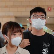 Joshua Wong och andra aktivister, 15 september.