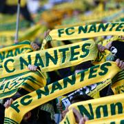 Fotbollsklubben Nantes supporter-läktare. 