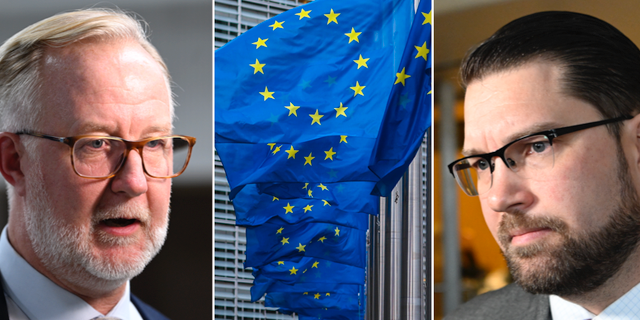 Johan Pehrson (L) och Jimmie Åkesson (SD). TT