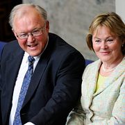 Göran Persson med fru Anitra Steen. Arkivbild.