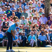 Ludvig Åberg under tredje rundan i US Masters. 