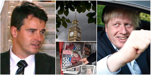 Didier Seeuws och Boris Johnson. TT