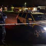 Polisen spärrade av området där bråket ägde rum.