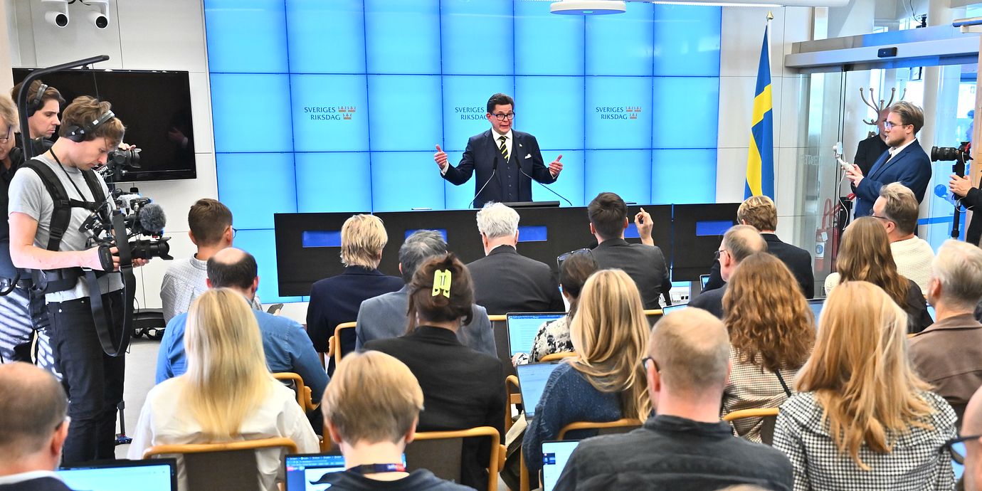 Riksdagens talman Andreas Norlén kommer med besked om regeringsbildningsprocessen i dag.