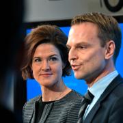 Moderaternas partiledare Anna Kinberg Batra och förste vice ordförande Peter Danielsson, 27 oktober 2016.