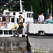 Ebba Busch vid Täcka Udden.