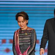 Malaysias premiärminister Mahathir Mohamad (vänster), Myanmars ledare Aung San Suu Kyi och Filippinernas president Rodrigo Duterte.