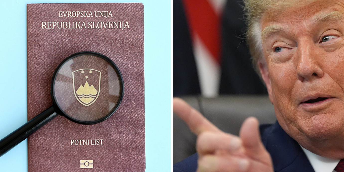 Ett slovenskt pass, arkivbild/Donald Trump