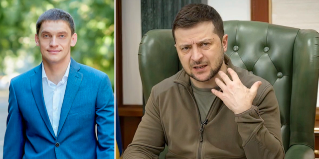  Ivan Fedorov och Volodymyr Zelenskyj  Ukrainas parlament/TT