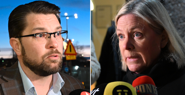 Jimmie Åkesson och Magdalena Andersson. TT