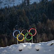 OS-ringarna i Val di Fiemme. Här kommer längdåkningstävlingarna hållas under OS.