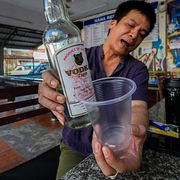 Barägare i Laos, arkivbild.
