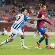 Antoine Griezmann (till höger) i matchen mot Real Sociedad.