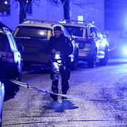 En bild från en skjutning i Stockholmsområdet.