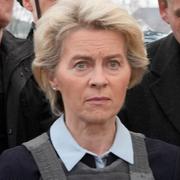 Ursula von der Leyen i Bucha. 