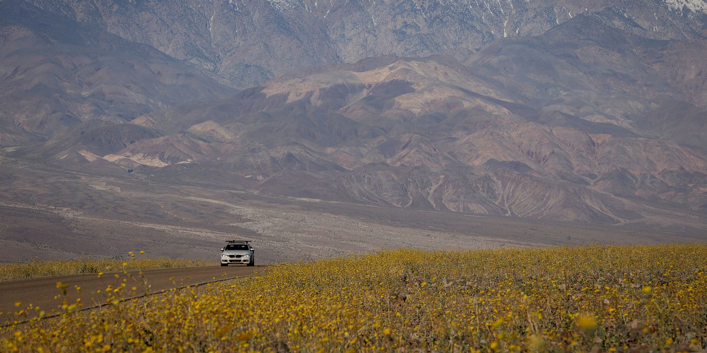 Badwater Road i Death Valleys nationalpark i Kalifornien, 10 mars 2026. Illustrationsbild.