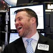 Tradern Frank Masiello på New York Stock Exchange . Arkivbild.