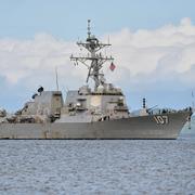 Amerikanska stridsfartyget USS Gravely på plats i Trinidad och Tobago. 