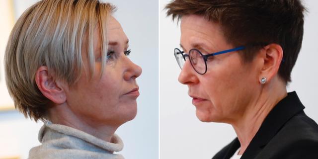 Anna Johansson och Ann-Sofie Hermansson. TT