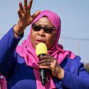 Tanzanias president Samia Suluhu Hassan, som tillträdde efter John Magufulis död i mars i år.