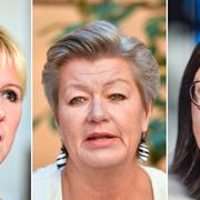 Margot Wallström, Ylva Johansson och Anna Ekström.