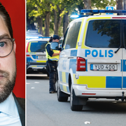 Jimmie Åkesson/illustrationsbild på polisen i samband med en insats.