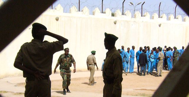 Fängelsevakter i Somalilands största stad Hargeisa. Katharine Houreld / Ap