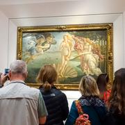 Konstverket ”Venus födelse” på Uffizierna.