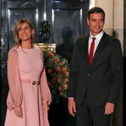 Pedro Sánchez och frun Begoña Gómez, arkivbild. 