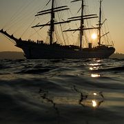 En bild från hamnen i tyska Kiel.