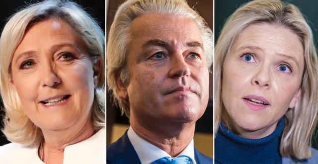 Marine Le Pen/Geert Wilders/Sylvi Listhaug. TT