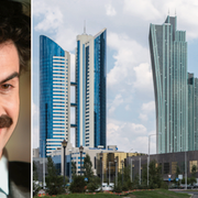 Sacha Baron Cohens karaktär Borat gör tummen upp – kanske till namnbytet av staden Astana?