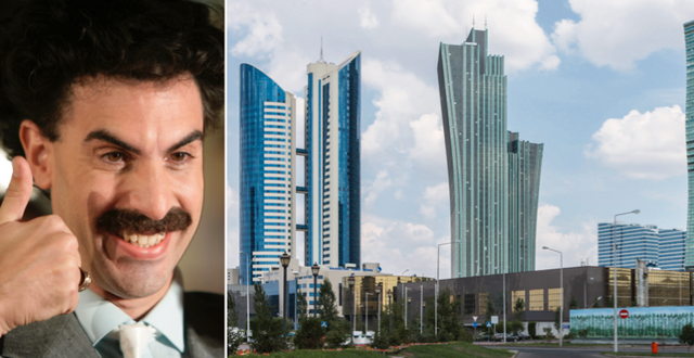 Sacha Baron Cohens karaktär Borat gör tummen upp – kanske till namnbytet av staden Astana? TT/Wikipedia