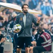 Olof Mellberg som Brommapojkarnas tränare den gångna säsongen. 