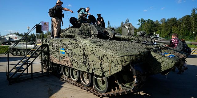 Fordonet utställt i Moskva. Alexander Zemlianichenko / AP
