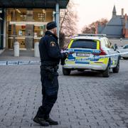 Polis på plats i Norrköping. 