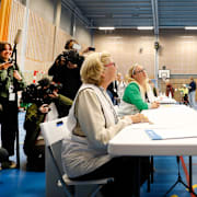 Dåvarande statsminister Magdalena Andersson (S), valdagen 2022. 