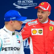 Valtteri Bottas och Sebastian Vettel.