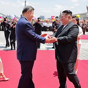 Kinas Xi Jinping och Nordkoreas Kim Jong Un tidigare denna vecka.