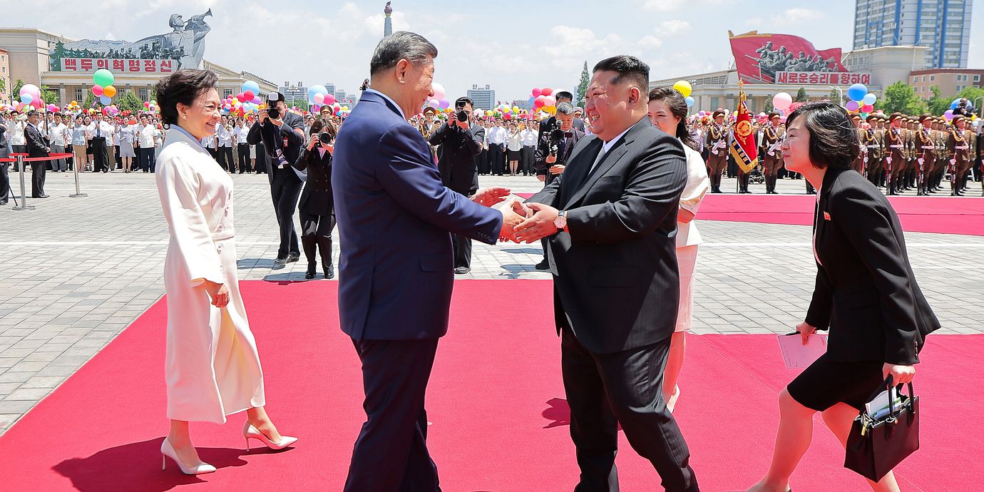 Kinas Xi Jinping och Nordkoreas Kim Jong Un tidigare denna vecka.