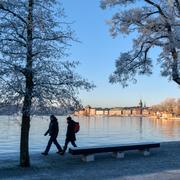 Stockholm i vinterskrud, fotograferat på och från Kastellholmen.